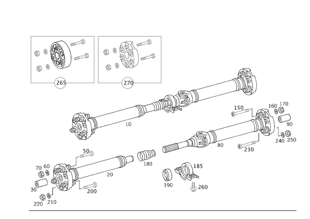 2094101506 - : Propeller Shaft for Mercedes-Benz Image