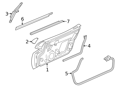 Door & Components for 2005 Dodge Viper #0