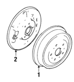 52007502AB - Brakes: Brake Drum for Jeep: Cherokee, Grand Cherokee, Grand Wagoneer, Wrangler Image