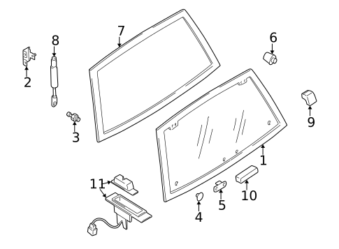 Glass - Lift Gate for 2000 Nissan Quest #0
