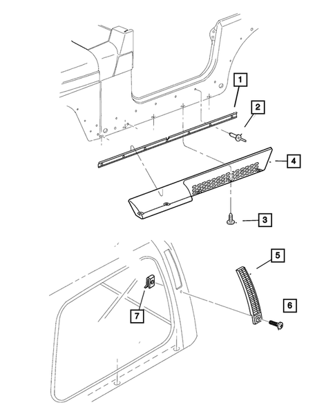 Moldings and Ornamentation for 2001 Jeep Wrangler #0