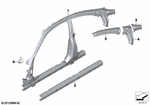 41007427485 - Bodywork: Side Frame, Center Left for BMW Image