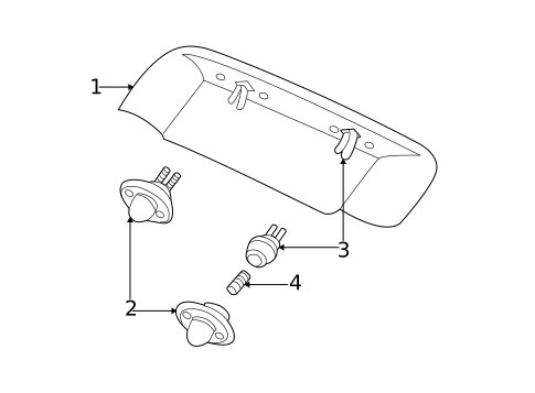 License Lamps for 2004 Ford Mustang #0