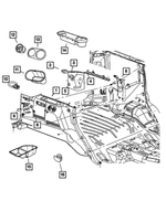 1FN151DVAB - Interior Trim: Quarter Trim Panel, Right for Mopar Image
