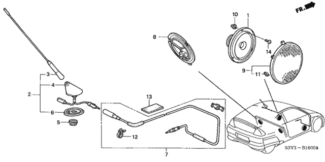 Antenna - Speaker for 2001 Honda Insight #0