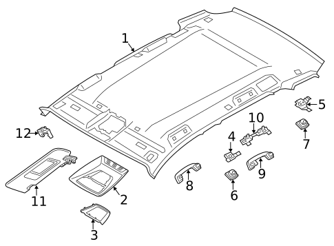 Interior Trim - Roof for 2016 BMW X3 #0