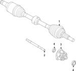 NL3Z7F351D - Front Drive Axle: Intermediate Shaft for Ford: F-150 Lightning Image