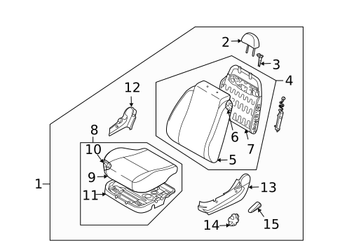 Front Seat Components for 2004 Chevrolet Aveo #0