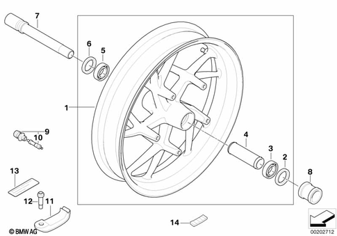 Wheels with Bearings for 2013 BMW-Motorrad R 1200 R #0