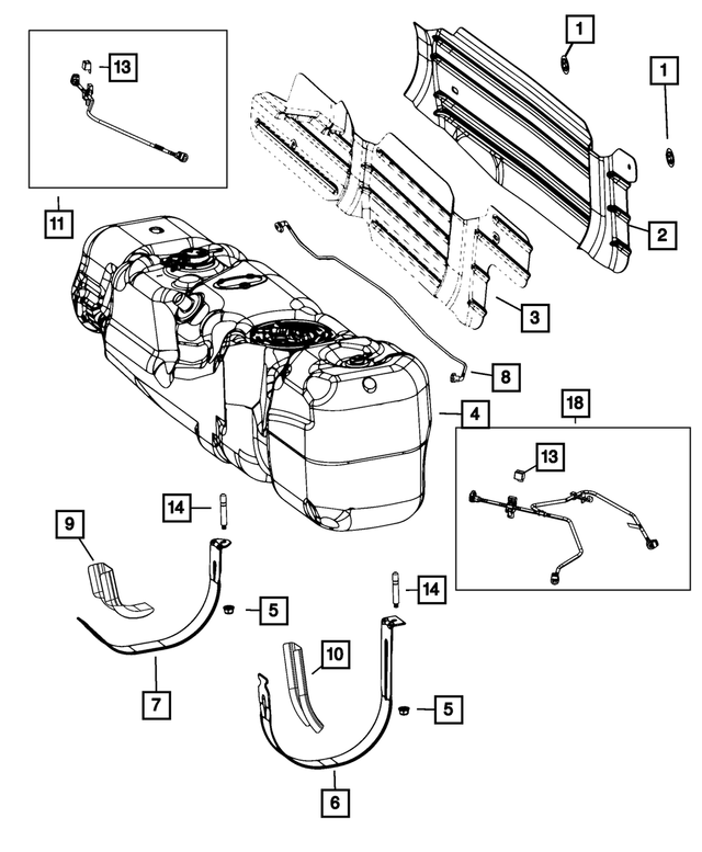« 57009947AA – Fuel and Accelerator Pedal : Thermique, Réservoir à Carburant Ecran pour Mopar Image »