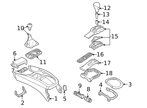 Front Console for 2004 Volkswagen Passat #0