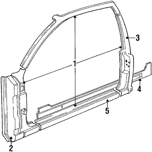 Center Pillar & Rocker for 1984 BMW 633CSi #0