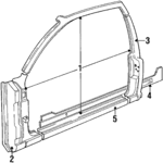 41211839221 - Body: Lock Pillar for BMW: 633CSi, 635CSi, M6 Image