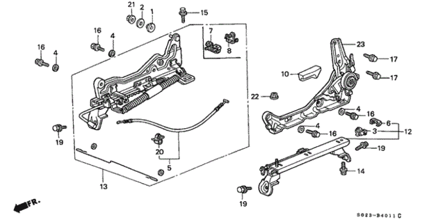 Front Seat Components (L.) (2) for 2000 Honda Civic #0