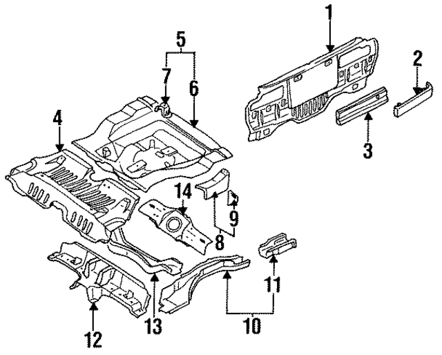 7451456A35 - : Floor Pan for Nissan Image