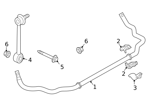 Stabilizer Bar & Components for 2006 Porsche Cayenne #1