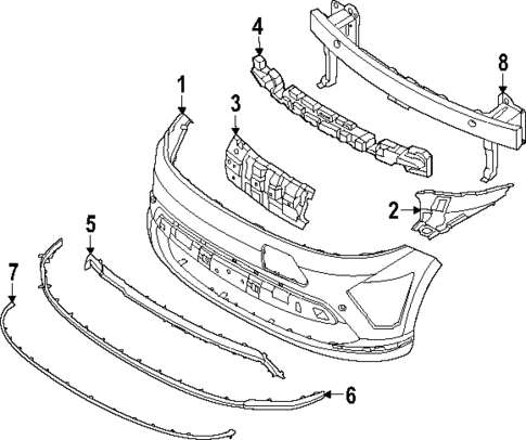 Bumper & Components - Front for 2024 Hyundai Kona Electric #0