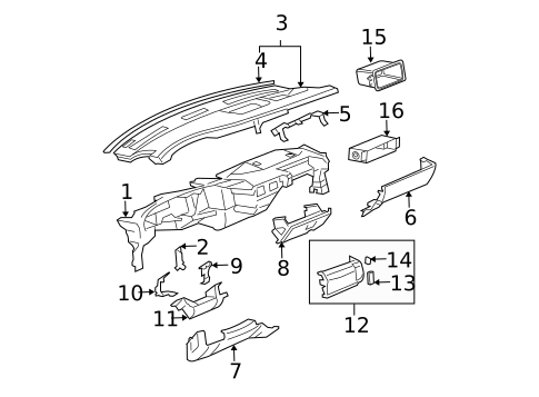 Instrument Panel for 2017 GMC Savana 2500 #0