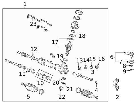 Steering Gear & Linkage for 2001 Hyundai Accent #1