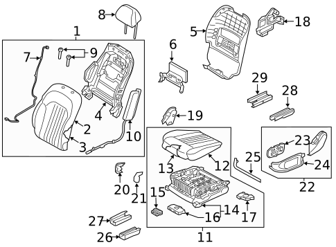 Driver Seat Components for 2019 Genesis G90 #0