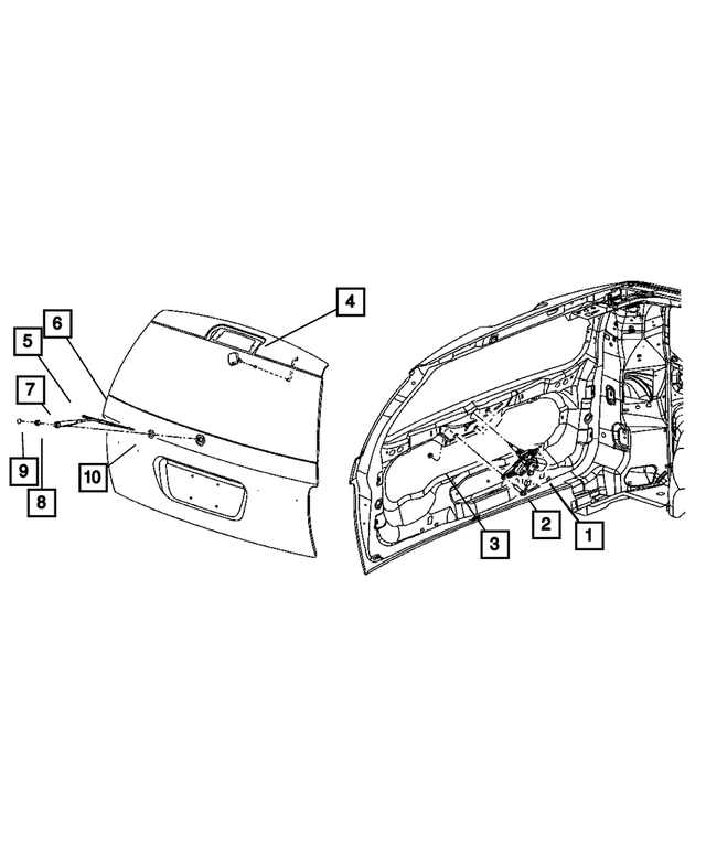 55077823AA - Wiper/Lock Cylinder and Keys: Rear Window Wiper Motor for Mopar Image image