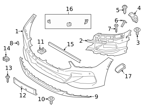 Bumper & Components - Front for 2024 BMW 840i xDrive Gran Coupe #1