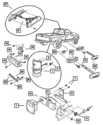 5179988AC - Mopar Accessories - Component Parts: Liscense Lamp Wiring for Dodge: Ram 1500, Ram 2500, Ram 3500 Image