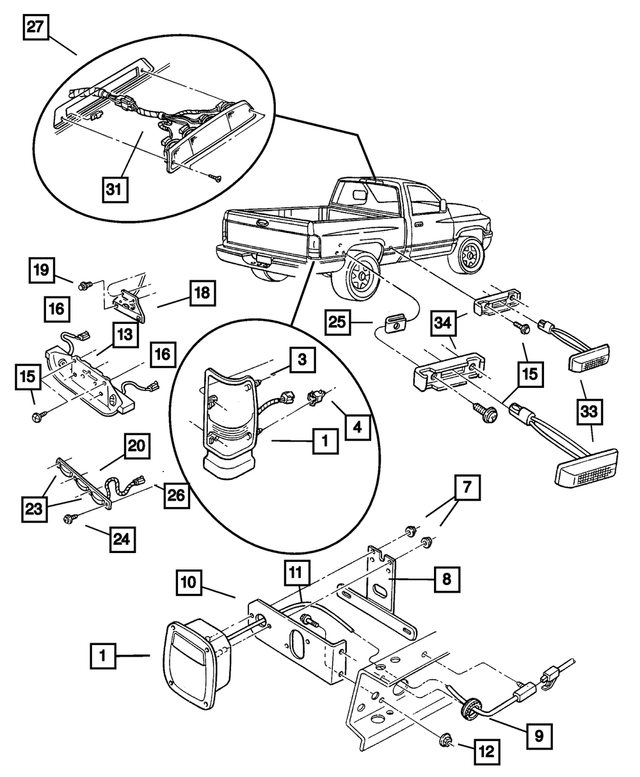 5EK44GW7AC - : Tail Stop Turn Lamp, Right for Mopar Image