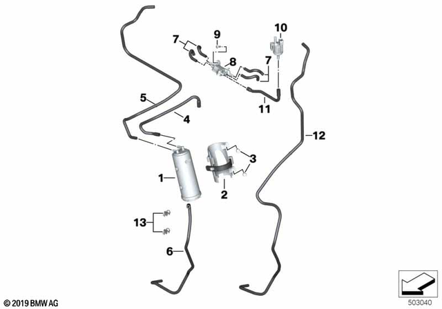 16138404575 - Fuel Supply: Activated Charcoal Filter -  for BMW-Motorrad Image