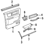 E75Y5427406ABB - Body: Door Trim Panel for Ford Image