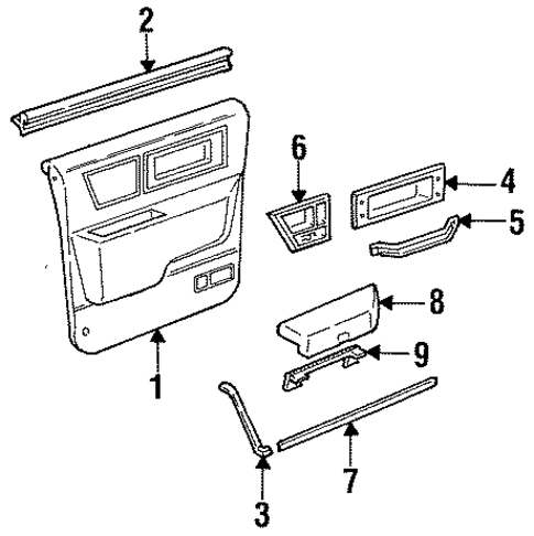Interior Trim - Rear Door for 1986 Lincoln Continental #0