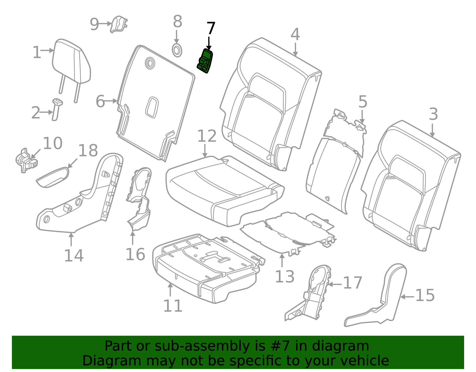 2022-2025 Nissan Pathfinder Child Restraint Anchor Plate 88639-6TF9A ...