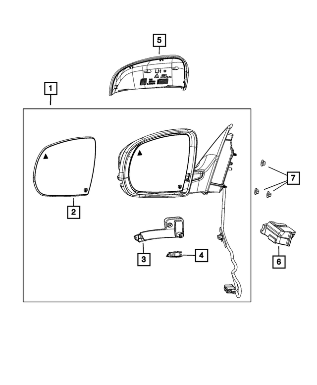6FN92KBUAA - : Mirror Cap, Right for Mopar Image