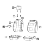 5SG46JXWAA - Interior Trim: Front Seat Cushion Cover for Ram: ProMaster 1500, ProMaster 2500, ProMaster 3500, ProMaster EV Image
