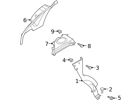 Interior Trim - Quarter Panels for 2011 Chevrolet Aveo5 #0