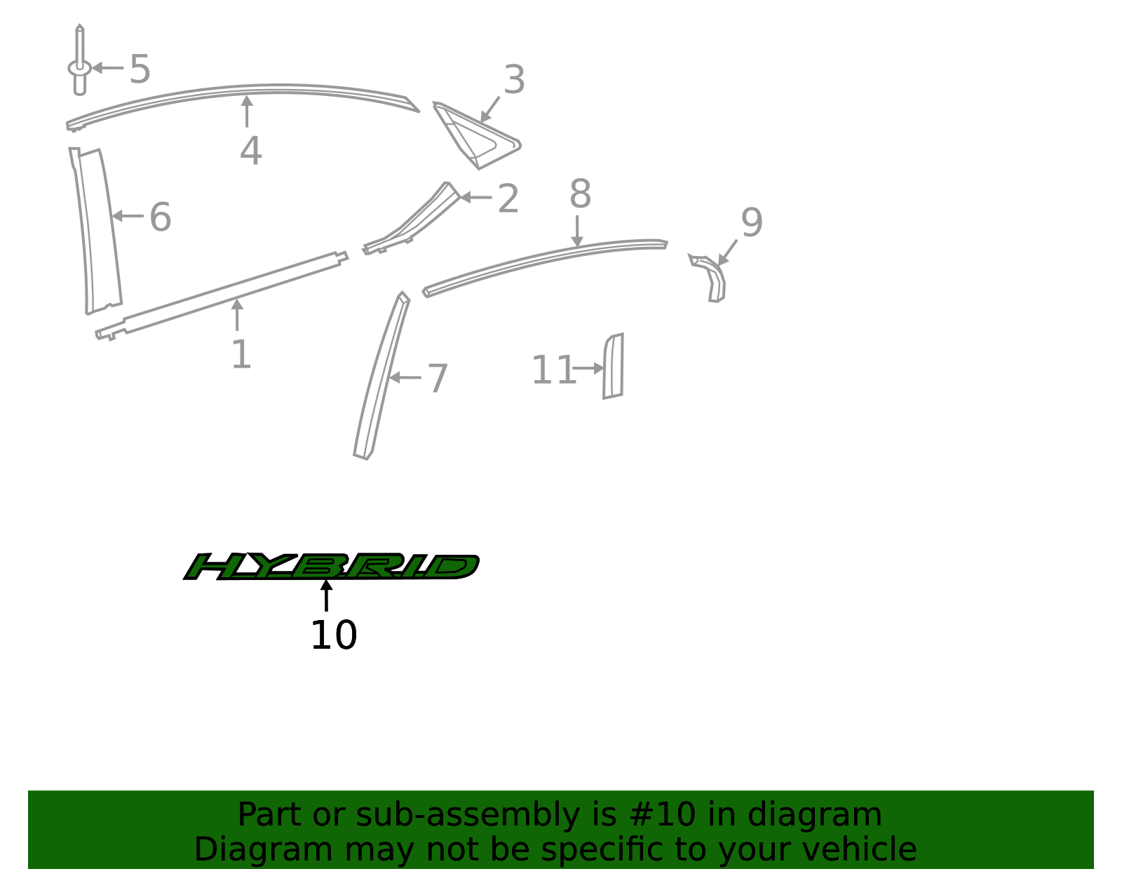 2019-2023 Lexus ES300h Door Emblem 75473-33090 | OEM Parts Online