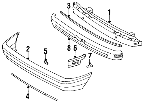 Bumper & Components - Front for 1994 Nissan Sentra #0