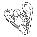 38903137G - Cooling System: Serpentine Belt for Volkswagen Image