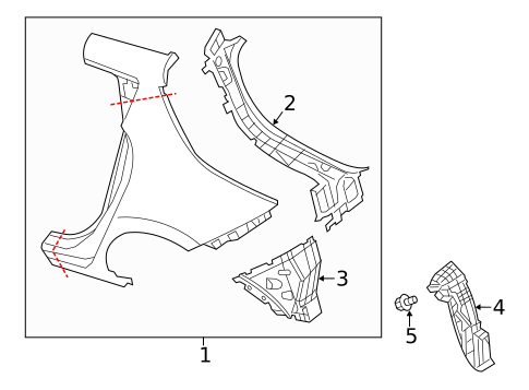 Quarter Panel & Components for 2011 Nissan LEAF #0