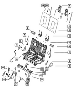 1YA10DX9AB - Interior Trim: Seat Release Handle for Dodge: Durango Image