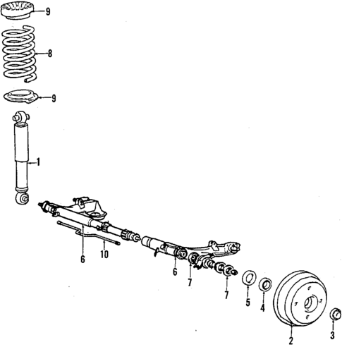 Rear Suspension for 1987 Mitsubishi Cordia #1