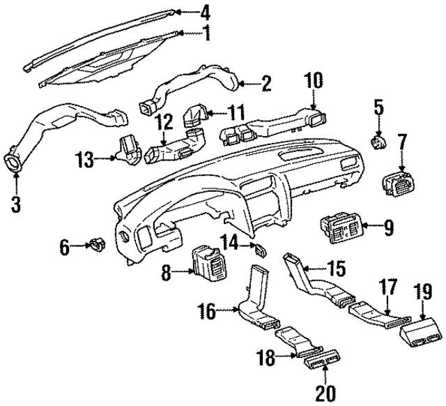 5596150020E0 - Body: Dashboard Air Vent Trim for Lexus Image
