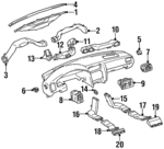 5595050010 - Body: Defroster Duct for Lexus: LS400 Image