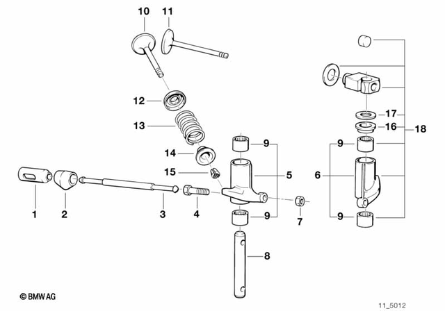 11341337453 - Engine: Exhaust Valve - D=38X8.0-45Â° for BMW-Motorrad Image