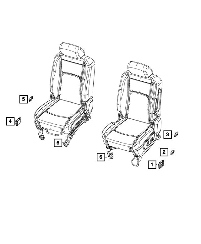 68269185AA - Electrical: Lumbar Control Switch for Mopar Image