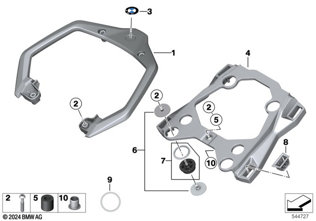 46638392379 - Frame and Mounting Parts: Handle -  for BMW-Motorrad Image