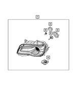 68402940AB - Electrical: Headlamp, Right for Mopar Image