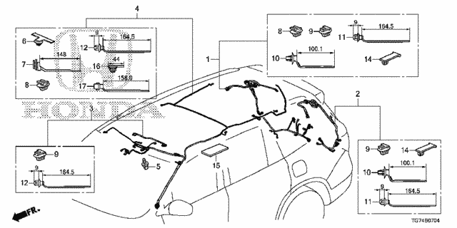Wire Harness (5) for 2016 Honda Pilot #0