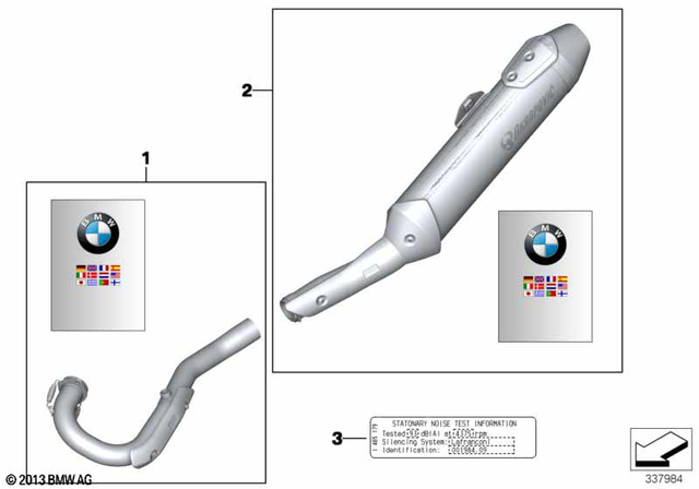71607711645 - : Sports Rear Silencer for BMW-Motorrad Image