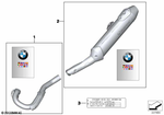 71607711645 - : Sports Rear Silencer for BMW-Motorrad Image